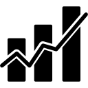 gráfico de datos en aumento 