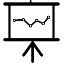 gráfico de análisis de datos en una pantalla de presentación 