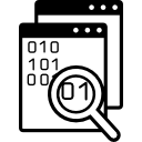 símbolo de búsqueda de datos para interfaz 
