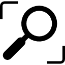 símbolo de interface de foto de pesquisa com ferramenta de lupa 