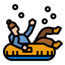 trineo inflable icon