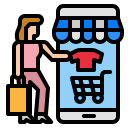 las compras en línea icon