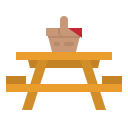 mesa de picnic icon