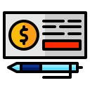 cheque bancario icon