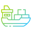 Cargo boat icon