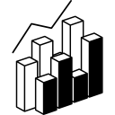 gráfico de barras duales de análisis de datos 3d 