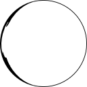 símbolo da fase da lua nova 