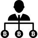 símbolo de línea descendente de usuario de bitcoin 