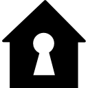 Keyhole in a home shape 