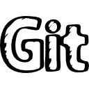 Git sketched social logo outline 