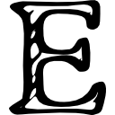 etsy bosquejó el símbolo de esquema de logotipo de carta social 