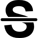 simbolo dell'interfaccia opzione testo barrato icona
