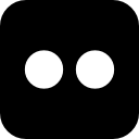 variante del logo flickr di due punti in un quadrato arrotondato icona