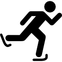 silhouette de patinage sur glace Icône