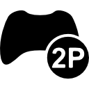 símbolo de interfaz de juego de dos jugadores 