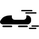 silhouette en mouvement de bobsleigh olympique Icône