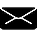 symbole d'interface noir verso de l'enveloppe 