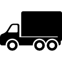 Вид сбоку грузовика, указывающий влево 