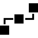 esquema de bloques de tres cuadrados 