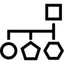 esquema de bloques de formas geométricas básicas. 