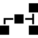 esquema de bloques de cuadrados negros 