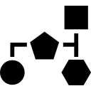 esquema de bloques de formas geométricas negras básicas 