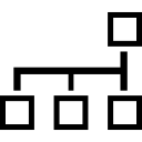 gráfico de quadrados e linhas para interface de negócios 