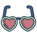 gafas de corazón 