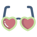 gafas de corazón 