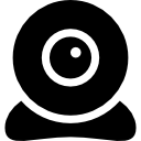 Webcam tool black circular shape 
