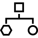 gráfico de tres formas geométricas 