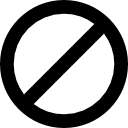 stop- of verbodsbord icoon