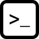 sinais de código em símbolo de interface de quadrado arredondado 