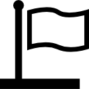 símbolo de bandera blanca en un poste 