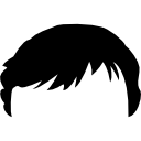 forma de pelo corto oscuro masculino 