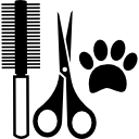 kit di attrezzi per parrucchieri per animali domestici icona