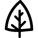 profilo grossolano dell'albero di forma triangolare icona