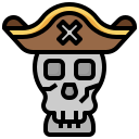 sombrero pirata icon