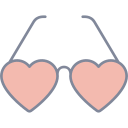 gafas de corazón