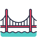 puente de puerta de oro icon