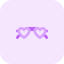 gafas de corazón