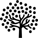 fogliame dell'albero dei punti icona