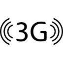 símbolo de interfaz de teléfono de señal 3g 