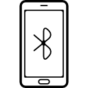 señal de bluetooth en la pantalla del teléfono 