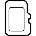cartão de telefone de formato quadrado preto arredondado 