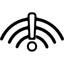 symbol ostrzeżenia o połączeniu wi-fi ikona