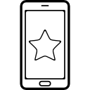 stern auf dem handybildschirm icon