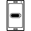 el símbolo de estado de la batería del teléfono está lleno o vacío en la pantalla 