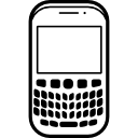 telefon von abgerundeter form mit knöpfen icon