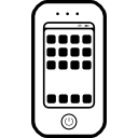 telefon mit tasten auf dem bildschirm icon